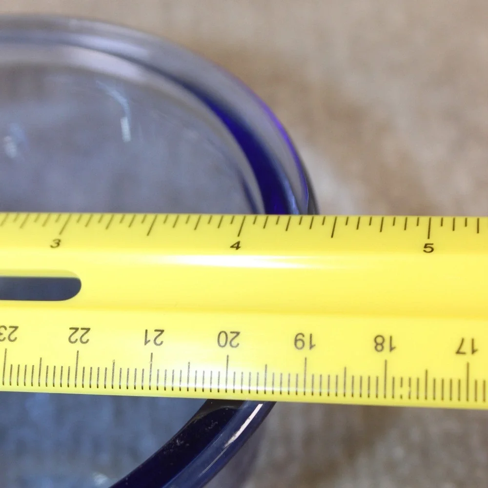 Pyrex Cobalt Blue Glass Custard Cups Ramekins Set of 2 Round 6oz 10oz 4.25in